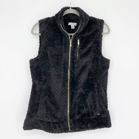 Calvin Klein Jackets & Blazers - Calvin Klein | Faux Fur Full Zip Vest, S